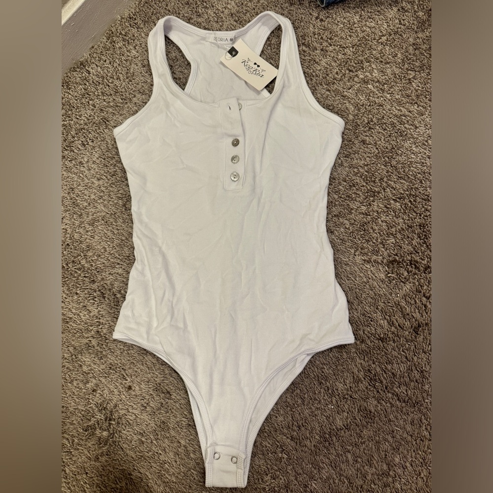 White button down bodysuit